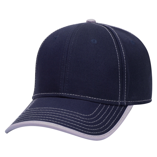 Cotton Twill/Contrast Stitching Trim Visor 6 Panel Cap - Cotton Twill/Contrast Stitching Trim Visor 6 Panel Cap - Image 28 of 54