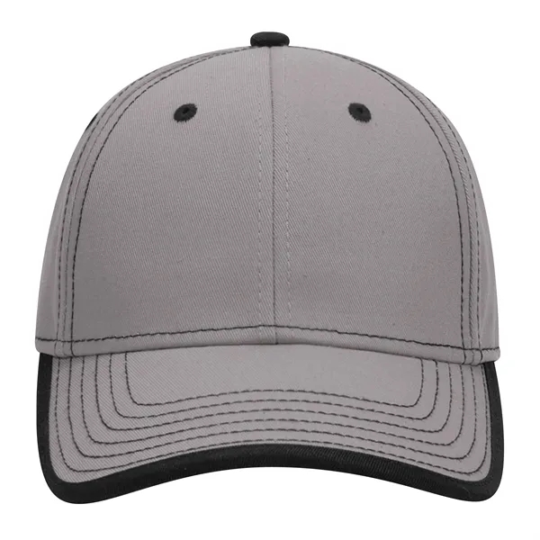 Cotton Twill/Contrast Stitching Trim Visor 6 Panel Cap - Cotton Twill/Contrast Stitching Trim Visor 6 Panel Cap - Image 33 of 54