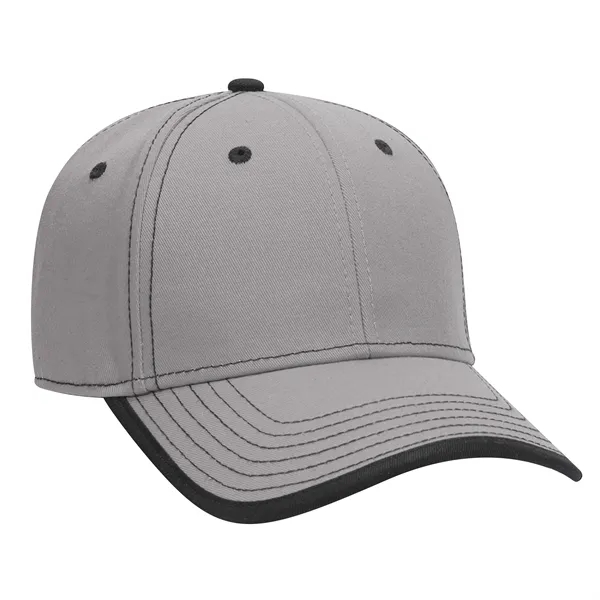 Cotton Twill/Contrast Stitching Trim Visor 6 Panel Cap - Cotton Twill/Contrast Stitching Trim Visor 6 Panel Cap - Image 31 of 54