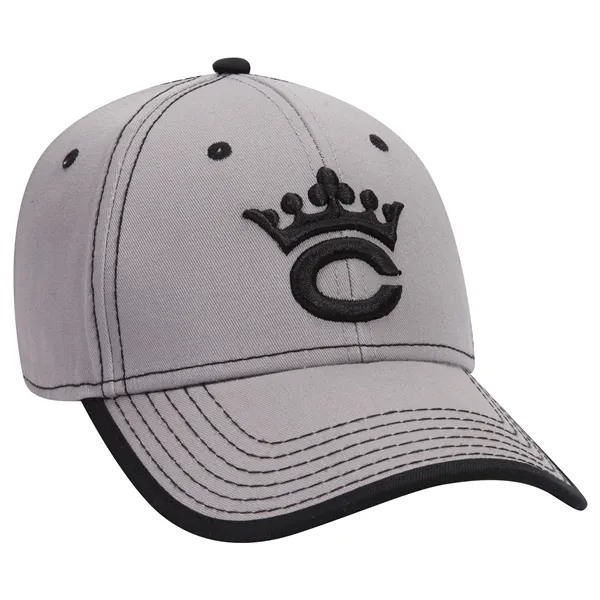 Cotton Twill/Contrast Stitching Trim Visor 6 Panel Cap - Cotton Twill/Contrast Stitching Trim Visor 6 Panel Cap - Image 0 of 54