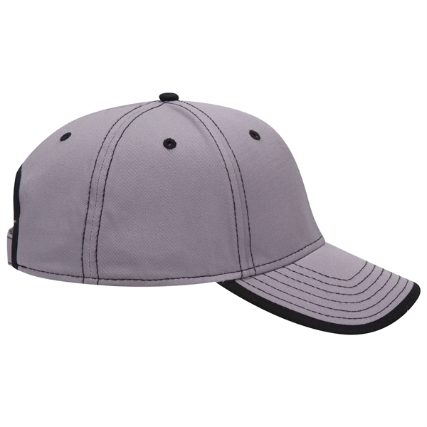 Cotton Twill/Contrast Stitching Trim Visor 6 Panel Cap - Cotton Twill/Contrast Stitching Trim Visor 6 Panel Cap - Image 36 of 54