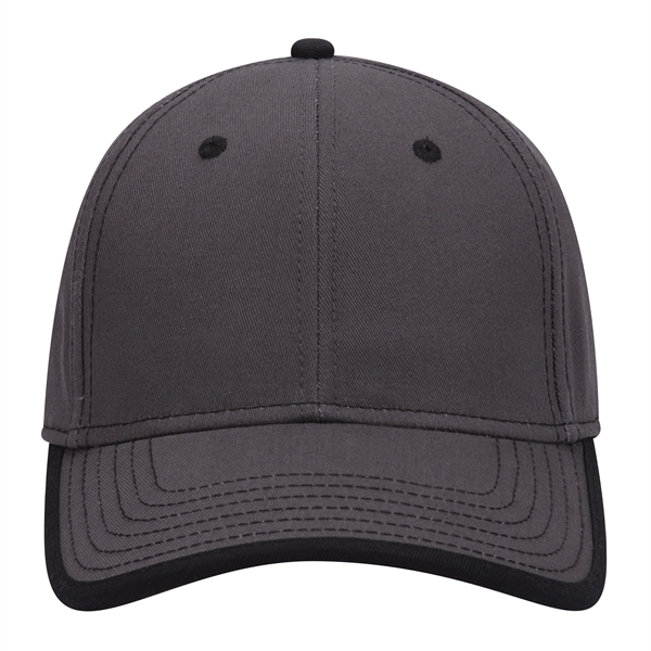 Cotton Twill/Contrast Stitching Trim Visor 6 Panel Cap - Cotton Twill/Contrast Stitching Trim Visor 6 Panel Cap - Image 39 of 54