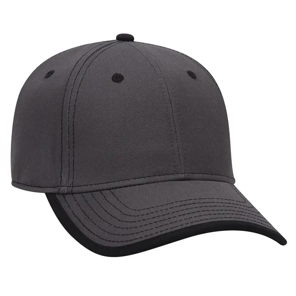 Cotton Twill/Contrast Stitching Trim Visor 6 Panel Cap - Cotton Twill/Contrast Stitching Trim Visor 6 Panel Cap - Image 37 of 54