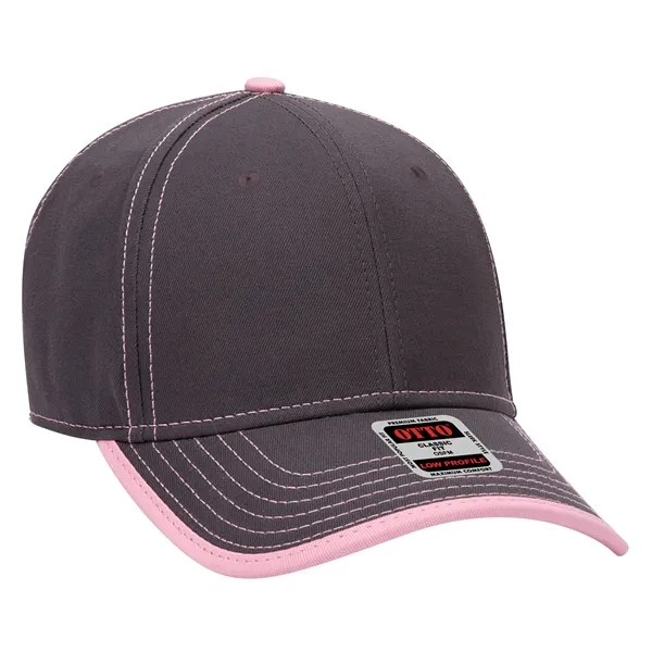 Cotton Twill/Contrast Stitching Trim Visor 6 Panel Cap - Cotton Twill/Contrast Stitching Trim Visor 6 Panel Cap - Image 43 of 54