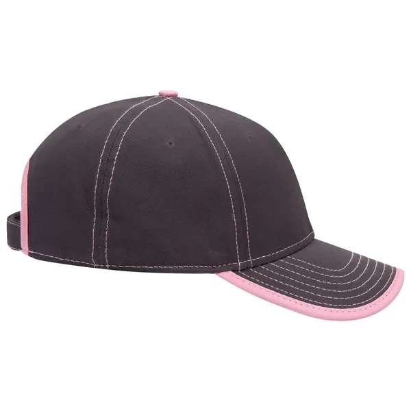Cotton Twill/Contrast Stitching Trim Visor 6 Panel Cap - Cotton Twill/Contrast Stitching Trim Visor 6 Panel Cap - Image 48 of 54