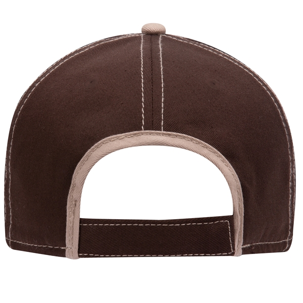 Cotton Twill/Contrast Stitching Trim Visor 6 Panel Cap - Cotton Twill/Contrast Stitching Trim Visor 6 Panel Cap - Image 50 of 54