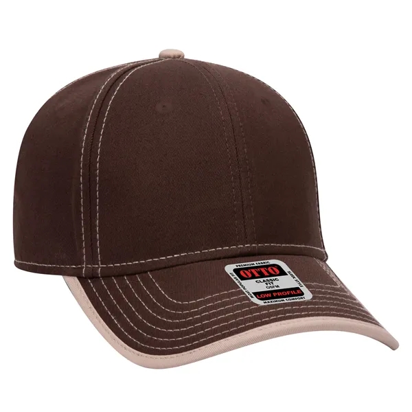 Cotton Twill/Contrast Stitching Trim Visor 6 Panel Cap - Cotton Twill/Contrast Stitching Trim Visor 6 Panel Cap - Image 49 of 54