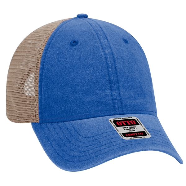 6Panel Garment Washed Cotton Twill/Mesh Back Low Profile Cap - 6Panel Garment Washed Cotton Twill/Mesh Back Low Profile Cap - Image 7 of 54