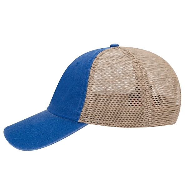 6Panel Garment Washed Cotton Twill/Mesh Back Low Profile Cap - 6Panel Garment Washed Cotton Twill/Mesh Back Low Profile Cap - Image 14 of 54