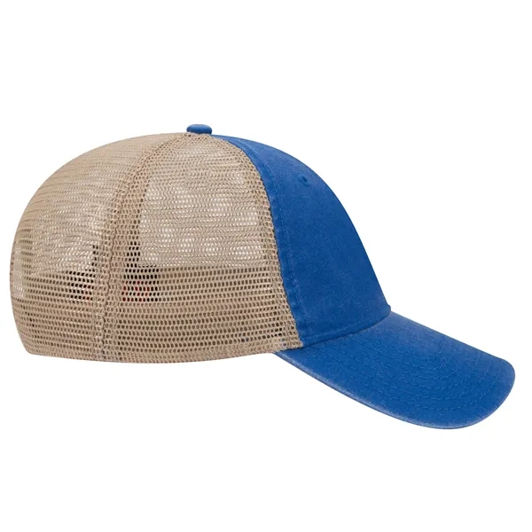 6Panel Garment Washed Cotton Twill/Mesh Back Low Profile Cap - 6Panel Garment Washed Cotton Twill/Mesh Back Low Profile Cap - Image 16 of 54