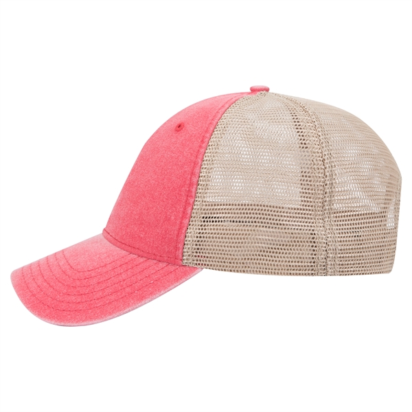 6Panel Garment Washed Cotton Twill/Mesh Back Low Profile Cap - 6Panel Garment Washed Cotton Twill/Mesh Back Low Profile Cap - Image 28 of 78