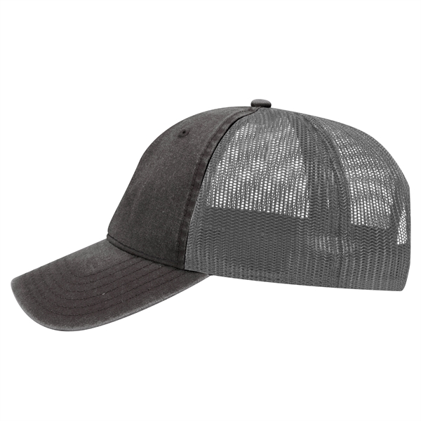 6Panel Garment Washed Cotton Twill/Mesh Back Low Profile Cap - 6Panel Garment Washed Cotton Twill/Mesh Back Low Profile Cap - Image 22 of 54