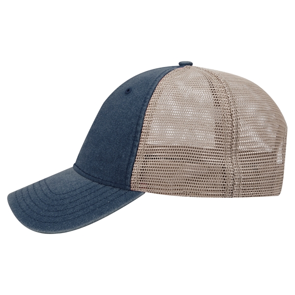 6Panel Garment Washed Cotton Twill/Mesh Back Low Profile Cap - 6Panel Garment Washed Cotton Twill/Mesh Back Low Profile Cap - Image 34 of 54