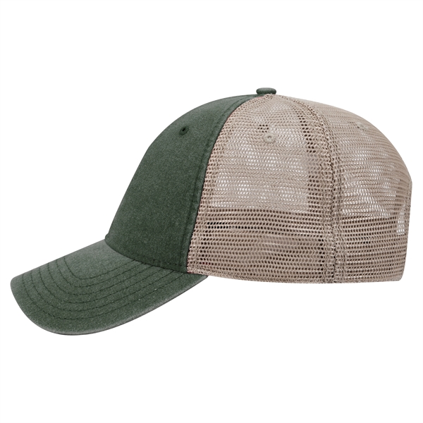 6Panel Garment Washed Cotton Twill/Mesh Back Low Profile Cap - 6Panel Garment Washed Cotton Twill/Mesh Back Low Profile Cap - Image 40 of 54