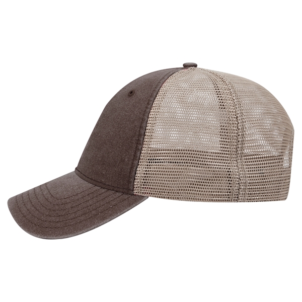 6Panel Garment Washed Cotton Twill/Mesh Back Low Profile Cap - 6Panel Garment Washed Cotton Twill/Mesh Back Low Profile Cap - Image 64 of 78