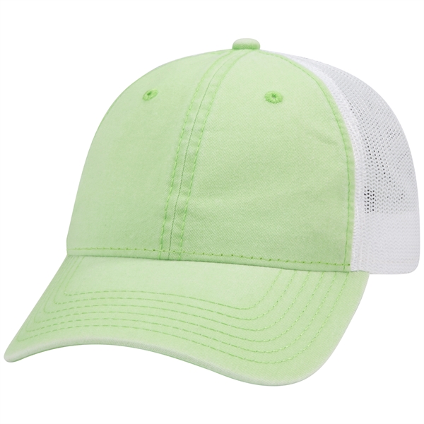 6Panel Garment Washed Cotton Twill/Mesh Back Low Profile Cap - 6Panel Garment Washed Cotton Twill/Mesh Back Low Profile Cap - Image 75 of 78