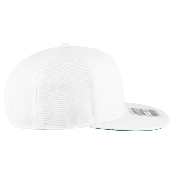 Wool Blend Twill Round Flat Visor "SNAP" 6 Panel Hat - Wool Blend Twill Round Flat Visor "SNAP" 6 Panel Hat - Image 176 of 193