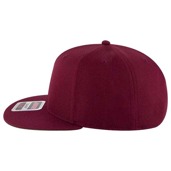 Wool Blend Twill Round Flat Visor "SNAP" 6 Panel Hat - Wool Blend Twill Round Flat Visor "SNAP" 6 Panel Hat - Image 174 of 193