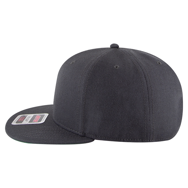 Wool Blend Twill Round Flat Visor "SNAP" 6 Panel Hat - Wool Blend Twill Round Flat Visor "SNAP" 6 Panel Hat - Image 170 of 193