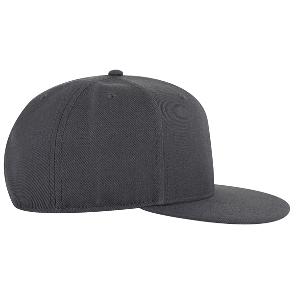 Wool Blend Twill Round Flat Visor "SNAP" 6 Panel Hat - Wool Blend Twill Round Flat Visor "SNAP" 6 Panel Hat - Image 159 of 193