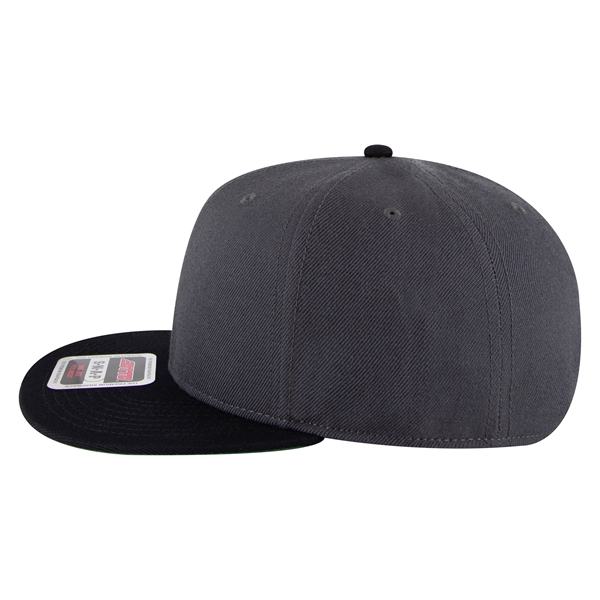 Wool Blend Twill Round Flat Visor "SNAP" 6 Panel Hat - Wool Blend Twill Round Flat Visor "SNAP" 6 Panel Hat - Image 166 of 193