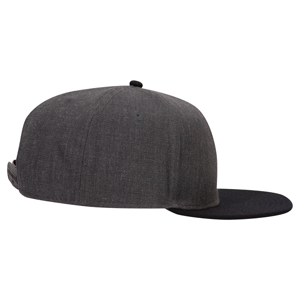 Wool Blend Twill Round Flat Visor "SNAP" 6 Panel Hat - Wool Blend Twill Round Flat Visor "SNAP" 6 Panel Hat - Image 184 of 193