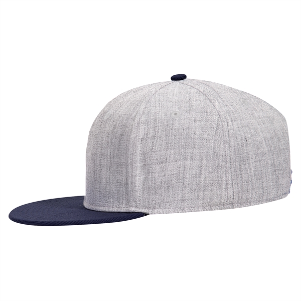 Wool Blend Twill Round Flat Visor "SNAP" 6 Panel Hat - Wool Blend Twill Round Flat Visor "SNAP" 6 Panel Hat - Image 190 of 193
