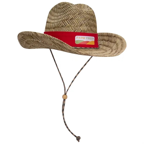 Straw Cowboy Hat With Adjustable Cord - Straw Cowboy Hat With Adjustable Cord - Image 0 of 5