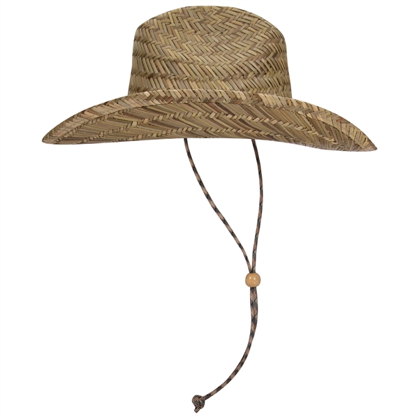 Straw Cowboy Hat With Adjustable Cord - Straw Cowboy Hat With Adjustable Cord - Image 5 of 5