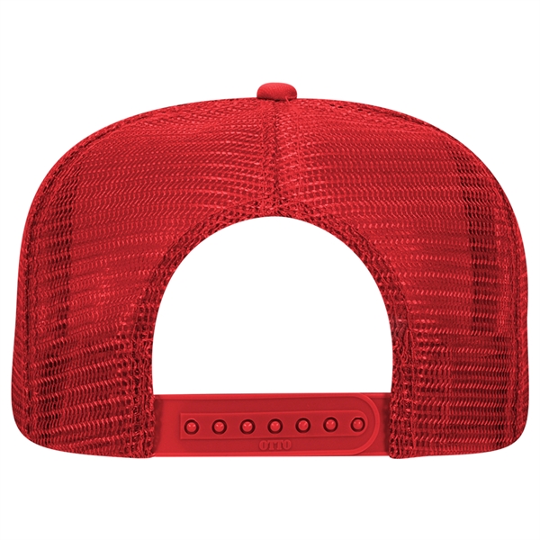 Polyester Foam/Round Visor "SNAP" 5 Panel Mesh Back Hat - Polyester Foam/Round Visor "SNAP" 5 Panel Mesh Back Hat - Image 3 of 48