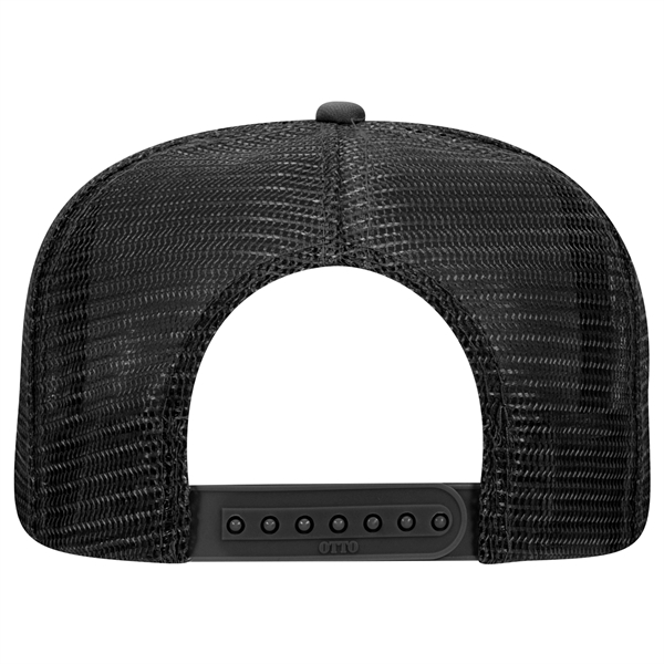 Polyester Foam/Round Visor "SNAP" 5 Panel Mesh Back Hat - Polyester Foam/Round Visor "SNAP" 5 Panel Mesh Back Hat - Image 14 of 48