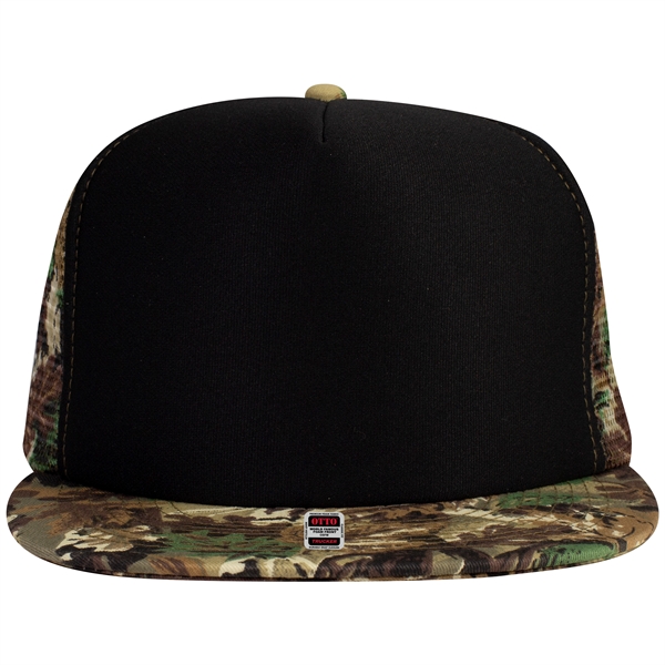 Polyester Foam/Round Visor "SNAP" 5 Panel Mesh Back Hat - Polyester Foam/Round Visor "SNAP" 5 Panel Mesh Back Hat - Image 9 of 48