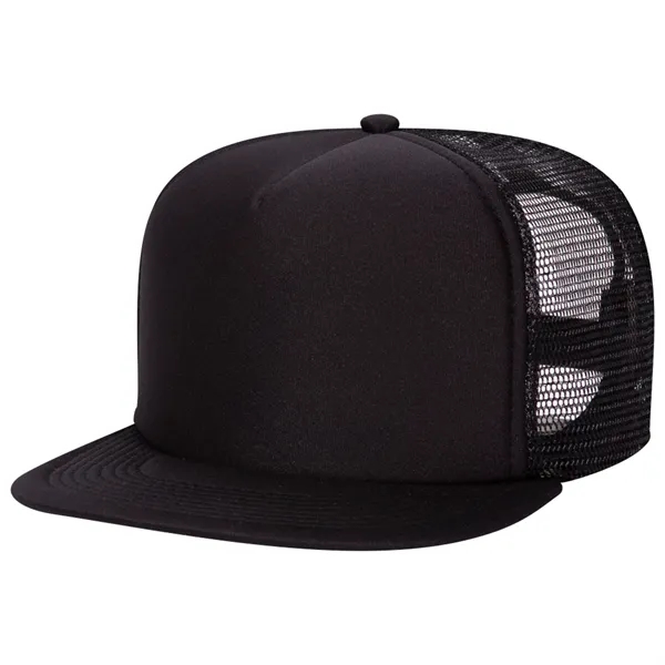 Polyester Foam/Round Visor "SNAP" 5 Panel Mesh Back Hat - Polyester Foam/Round Visor "SNAP" 5 Panel Mesh Back Hat - Image 16 of 48