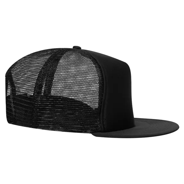Polyester Foam/Round Visor "SNAP" 5 Panel Mesh Back Hat - Polyester Foam/Round Visor "SNAP" 5 Panel Mesh Back Hat - Image 18 of 48