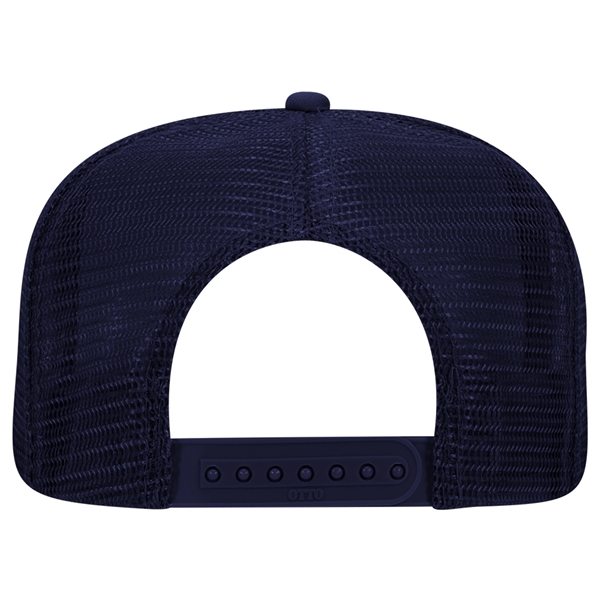Polyester Foam/Round Visor "SNAP" 5 Panel Mesh Back Hat - Polyester Foam/Round Visor "SNAP" 5 Panel Mesh Back Hat - Image 20 of 48