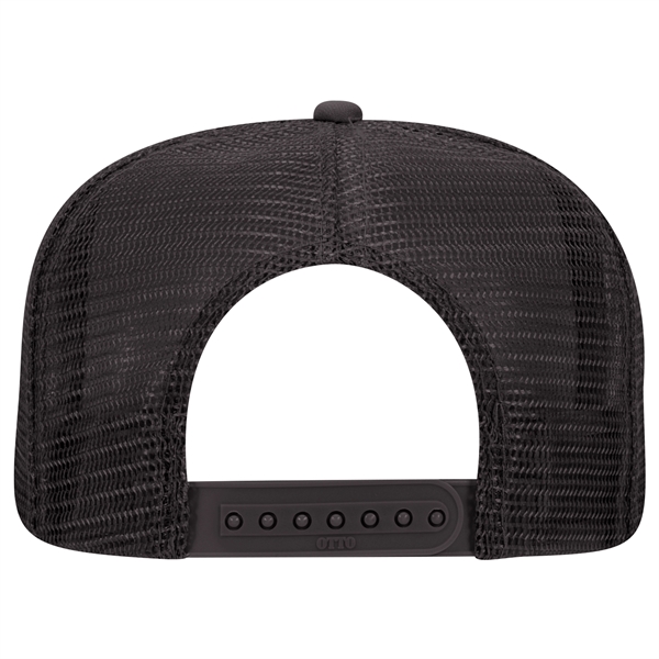 Polyester Foam/Round Visor "SNAP" 5 Panel Mesh Back Hat - Polyester Foam/Round Visor "SNAP" 5 Panel Mesh Back Hat - Image 32 of 48