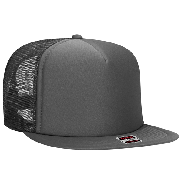 Polyester Foam/Round Visor "SNAP" 5 Panel Mesh Back Hat - Polyester Foam/Round Visor "SNAP" 5 Panel Mesh Back Hat - Image 31 of 48