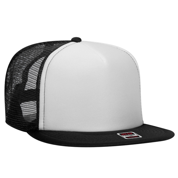 Polyester Foam/Round Visor "SNAP" 5 Panel Mesh Back Hat - Polyester Foam/Round Visor "SNAP" 5 Panel Mesh Back Hat - Image 37 of 48