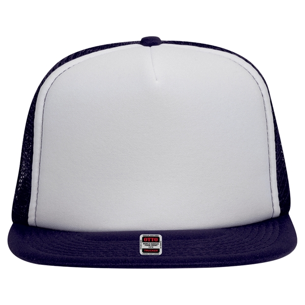 Polyester Foam/Round Visor "SNAP" 5 Panel Mesh Back Hat - Polyester Foam/Round Visor "SNAP" 5 Panel Mesh Back Hat - Image 45 of 48