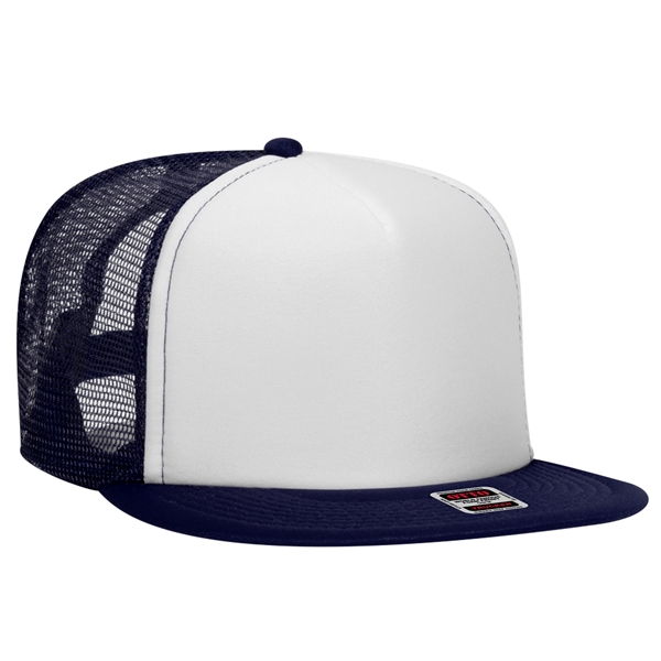Polyester Foam/Round Visor "SNAP" 5 Panel Mesh Back Hat - Polyester Foam/Round Visor "SNAP" 5 Panel Mesh Back Hat - Image 43 of 48