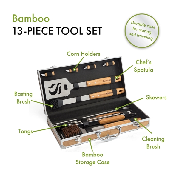 Cuisinart Outdoors® Bamboo 13 PC Grill Tool Set - Cuisinart Outdoors® Bamboo 13 PC Grill Tool Set - Image 4 of 7