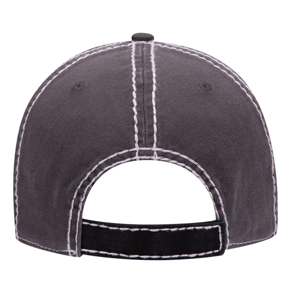Contrast Stitching/Distressed Trim Edge Visor 6Panel Dad Hat - Contrast Stitching/Distressed Trim Edge Visor 6Panel Dad Hat - Image 2 of 48