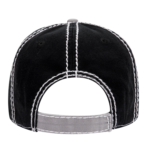 Contrast Stitching/Distressed Trim Edge Visor 6Panel Dad Hat - Contrast Stitching/Distressed Trim Edge Visor 6Panel Dad Hat - Image 9 of 48