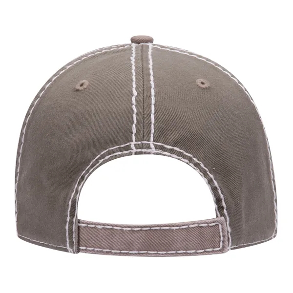 Contrast Stitching/Distressed Trim Edge Visor 6Panel Dad Hat - Contrast Stitching/Distressed Trim Edge Visor 6Panel Dad Hat - Image 32 of 48