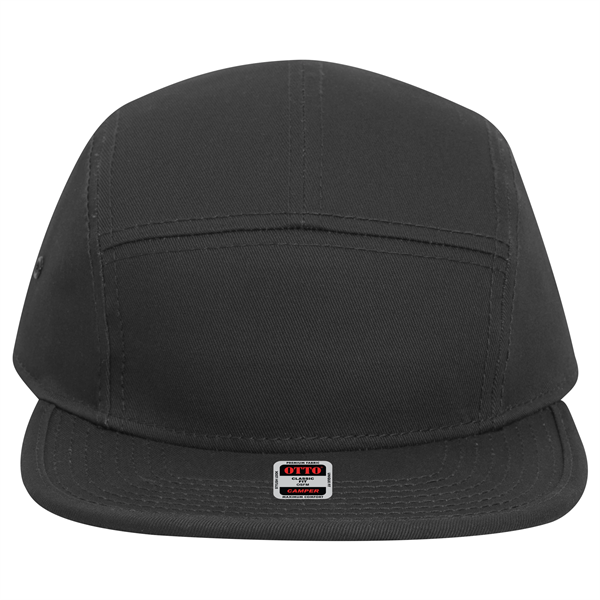 Cotton Twill Square Visor w/ Binding Trim 5 Panel Camper Hat - Cotton Twill Square Visor w/ Binding Trim 5 Panel Camper Hat - Image 3 of 27