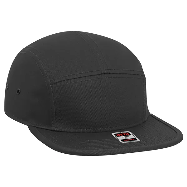 Cotton Twill Square Visor w/ Binding Trim 5 Panel Camper Hat - Cotton Twill Square Visor w/ Binding Trim 5 Panel Camper Hat - Image 1 of 27