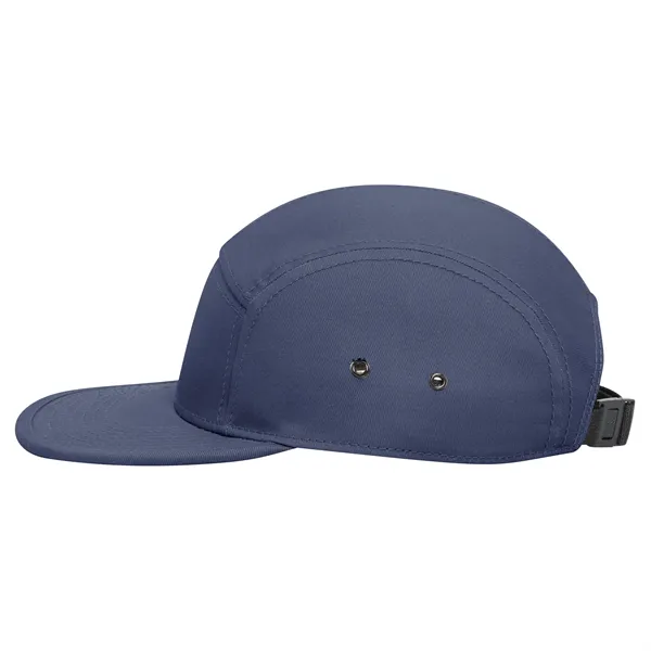Cotton Twill Square Visor w/ Binding Trim 5 Panel Camper Hat - Cotton Twill Square Visor w/ Binding Trim 5 Panel Camper Hat - Image 12 of 27