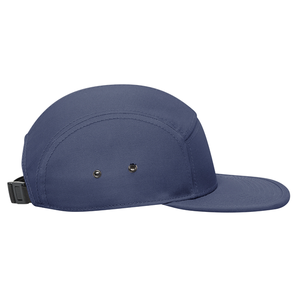 Cotton Twill Square Visor w/ Binding Trim 5 Panel Camper Hat - Cotton Twill Square Visor w/ Binding Trim 5 Panel Camper Hat - Image 13 of 27
