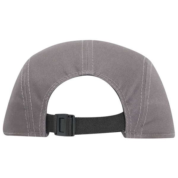 Cotton Twill Square Visor w/ Binding Trim 5 Panel Camper Hat - Cotton Twill Square Visor w/ Binding Trim 5 Panel Camper Hat - Image 16 of 27