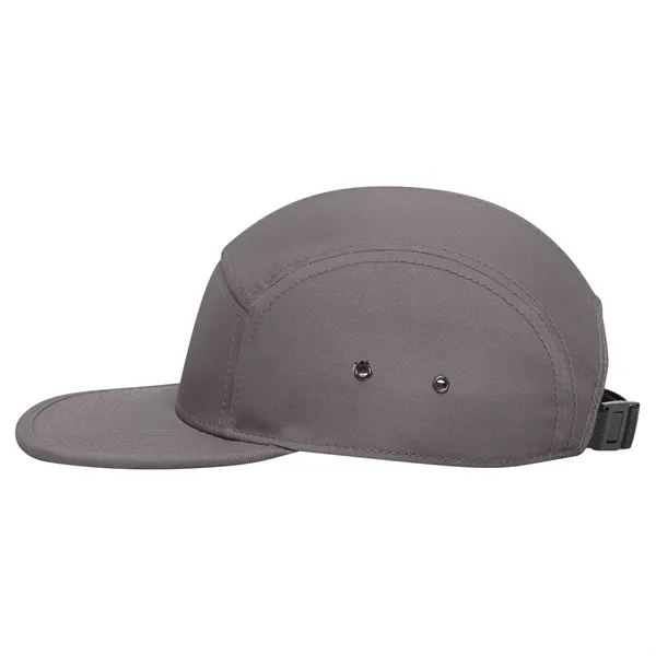 Cotton Twill Square Visor w/ Binding Trim 5 Panel Camper Hat - Cotton Twill Square Visor w/ Binding Trim 5 Panel Camper Hat - Image 19 of 27